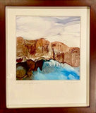 Mary Parks - White Fringed Waves Alcohol Ink