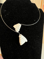 Lynne Tan - Necklace - Ivory Flat Spiral Wrap