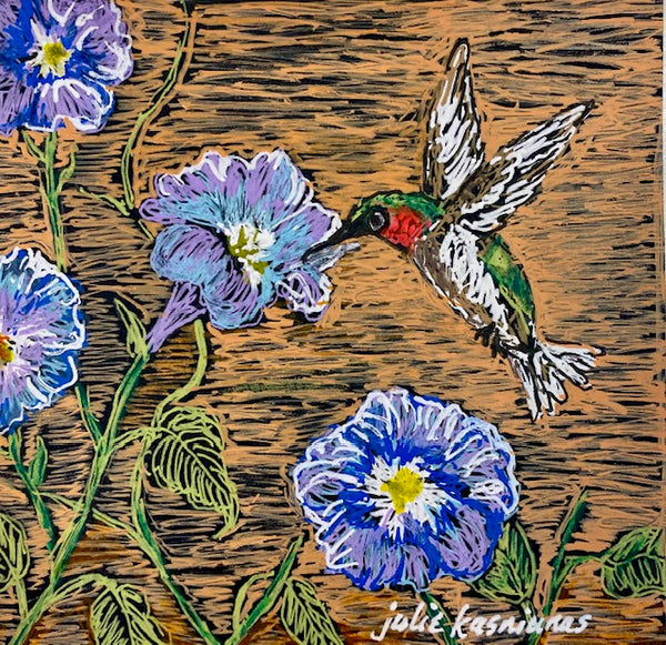 5x5 - Julie Kasniunas - "Ruby-throated Hummingbird"