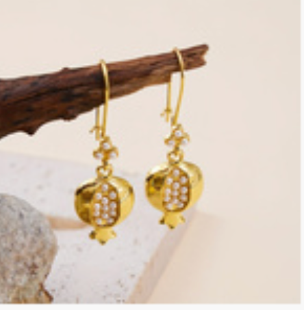 Earrings - Pomegranate
