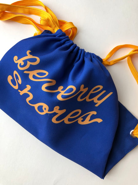 Beverly Shores Depot - Tote Bag - Blue with Yellow