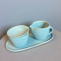 Lynne Tan Porcelain Creamer & Sugar on Tray