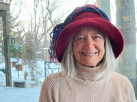 Suzy Vance - Hat with Brim -Cranberry