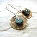 Jaclyn Dreyer - Turquoise and Hammered Brass Disc Earrings