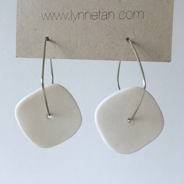 Lynne Tan - Porcelain Earrings - Square in Ivory