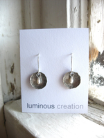 Jaclyn Dreyer - Hammered Silver Disc with Freshwater Pearl Earring