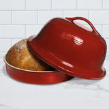 Sassafras - Superstone La Cloche® Bread Baker in Cranberry Red