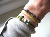 Jaclyn Dreyer - Green Serpentine Stone Bounce Back Bracelet